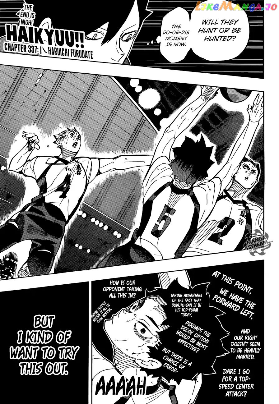 Haikyuu!!, Chapter 337 image 01